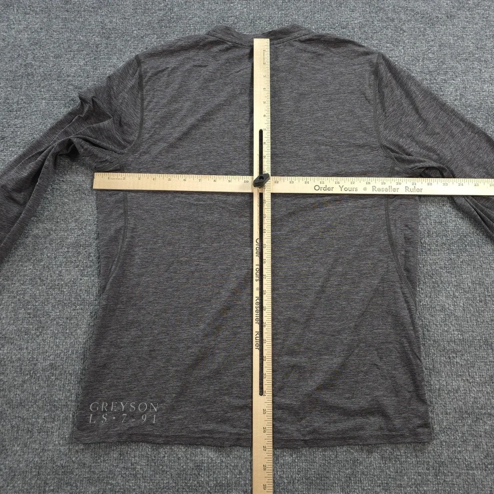 Greyson Shirt Mens Medium Gray Guide Sport Long Sleeve Brrr Performance Tee Golf